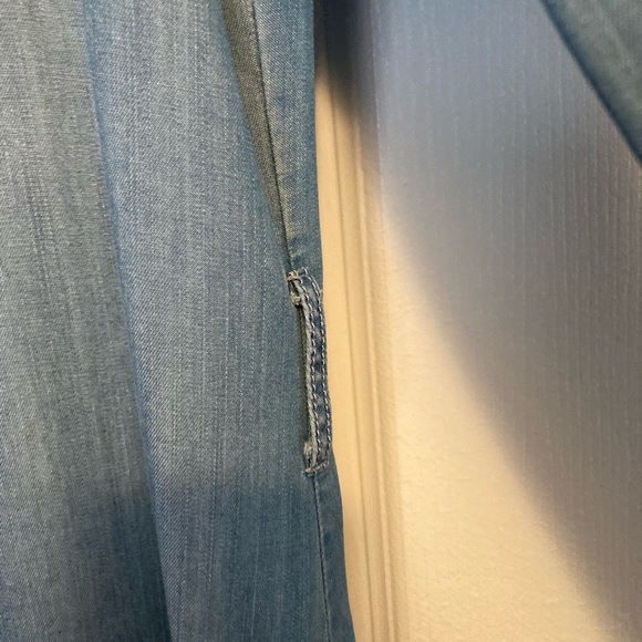 EUC Denim Shirt Dress with Tie - Picture 9 of 10